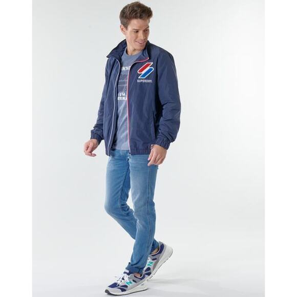 nwt SUPERDRY mens sz M Track Cougle Jacket in Navy - Picture 2 of 4